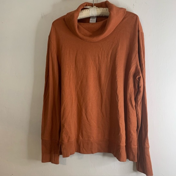 Amazon Essentials Sweater  Cowl Neck Orange Womens Sz XL Long Sleeve Turtleneck - Picture 3 of 13